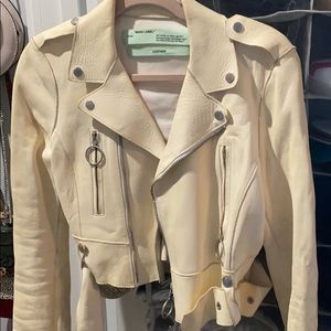 Off white leather Jacket - rare